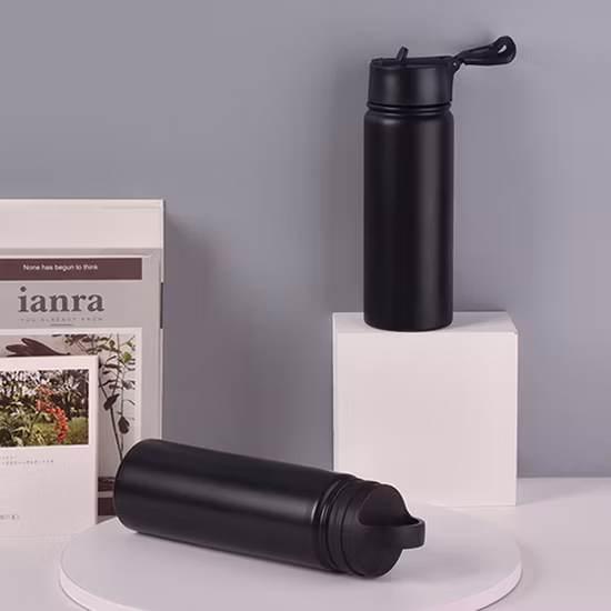 Frascos de vacío con tapa de rosca, termos hidroacuáticos portátiles fríos y calientes de acero inoxidable para bebidas deportivas aisladas, té