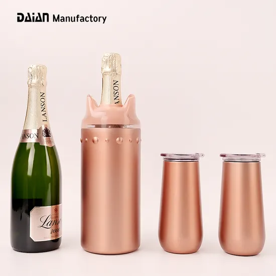 750ml Ss 304 Double Walled Stainless Steel Canteen Winesulator Insulated 25oz Wine Canteen