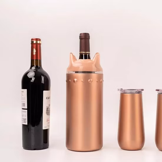 750ml Ss 304 Double Walled Stainless Steel Canteen Winesulator Insulated 25oz Wine Canteen