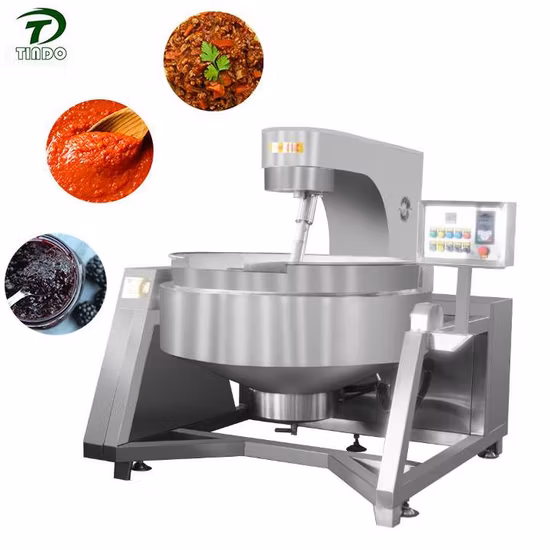 Olla de cocción al vacío horizontal de 600L con batidora en venta caliente